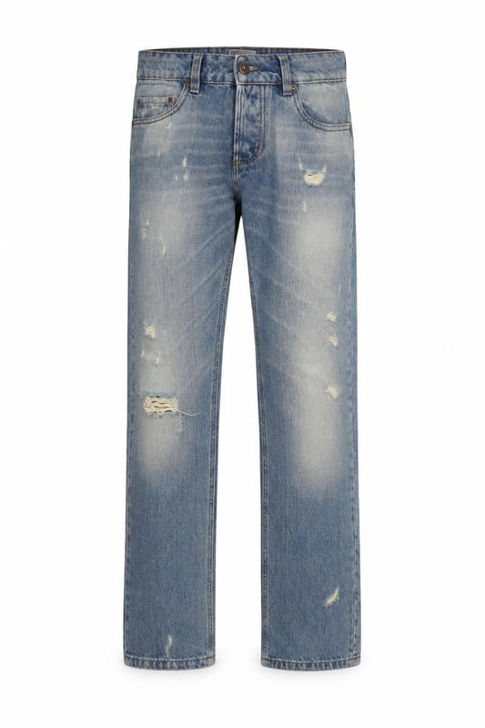 Alcott Blue Men's Straight Distressed Jeans 32