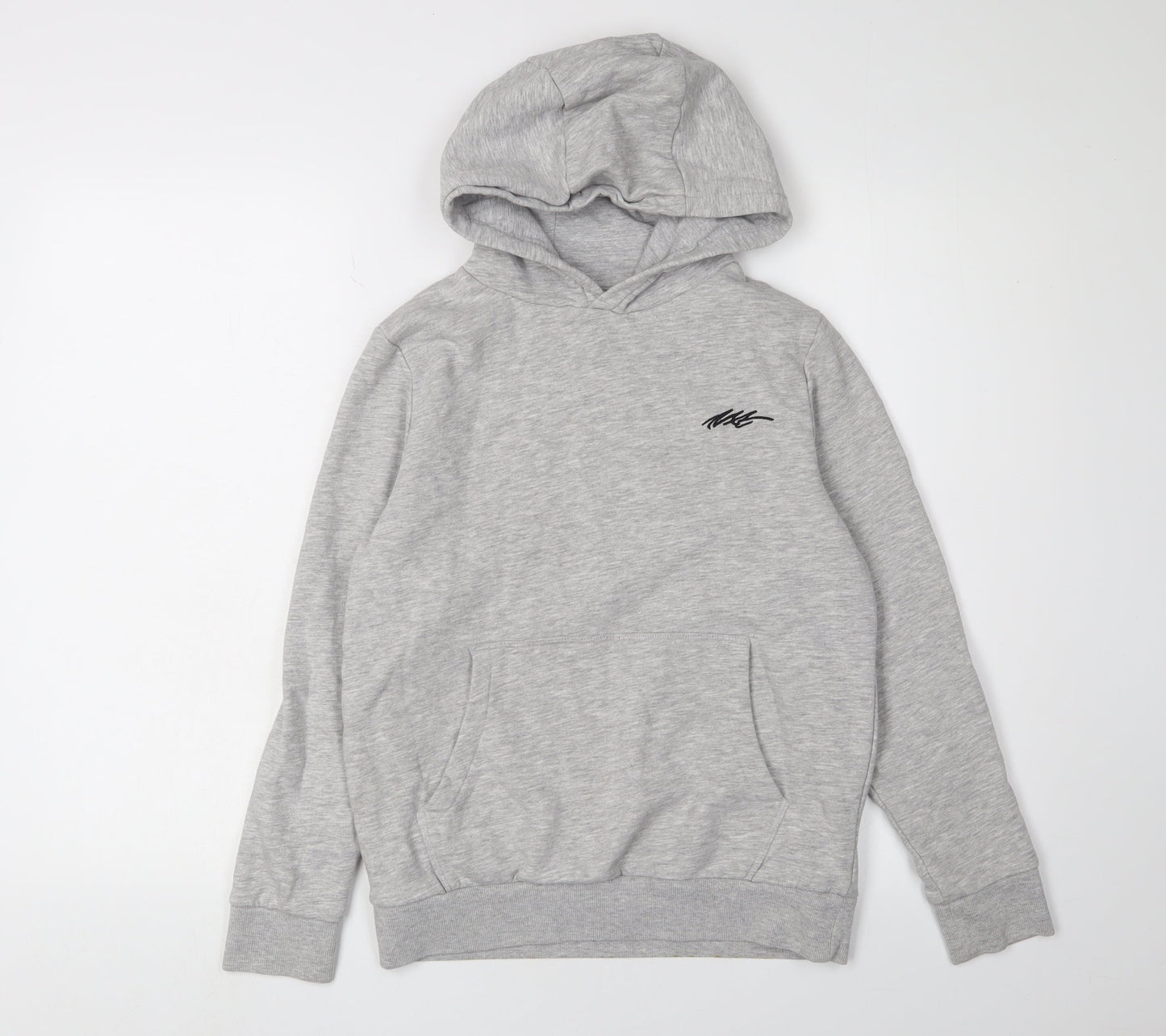Next Boys Grey Pullover Hoodie, 11 Years, Cotton Blend