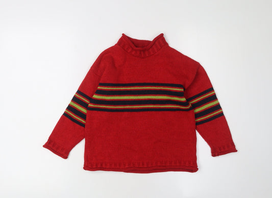 Next Boys Red Striped Pullover Jumper 5-6 Years