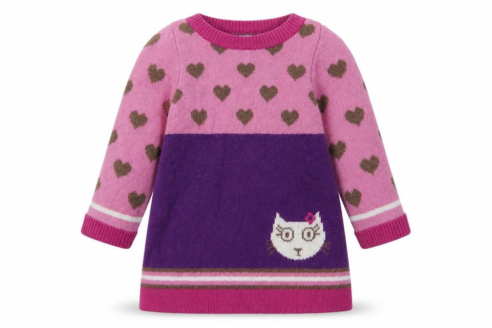 Lilly + Sid Girls Pink Jumper Dress 12-18 Months