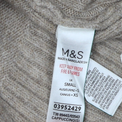 Marks & Spencer Women's Beige Striped Jumper, S