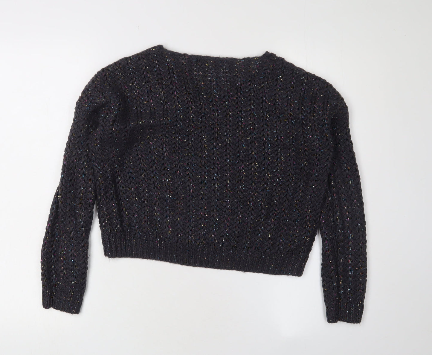 Mohito Women's Black 2XS Cable-Knit Pullover Jumper
