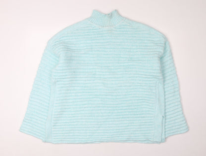 Marks & Spencer Women’s Blue Mock Neck Jumper L