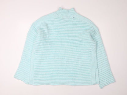 Marks & Spencer Women’s Blue Mock Neck Jumper L