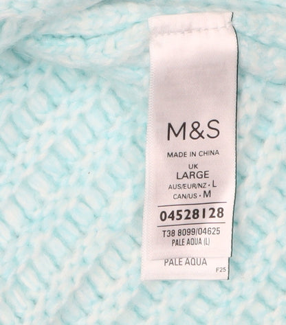 Marks & Spencer Women’s Blue Mock Neck Jumper L