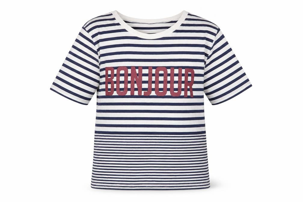 New Look Girls Striped Ringer T-Shirt - Multicoloured Nautical 12-13Y