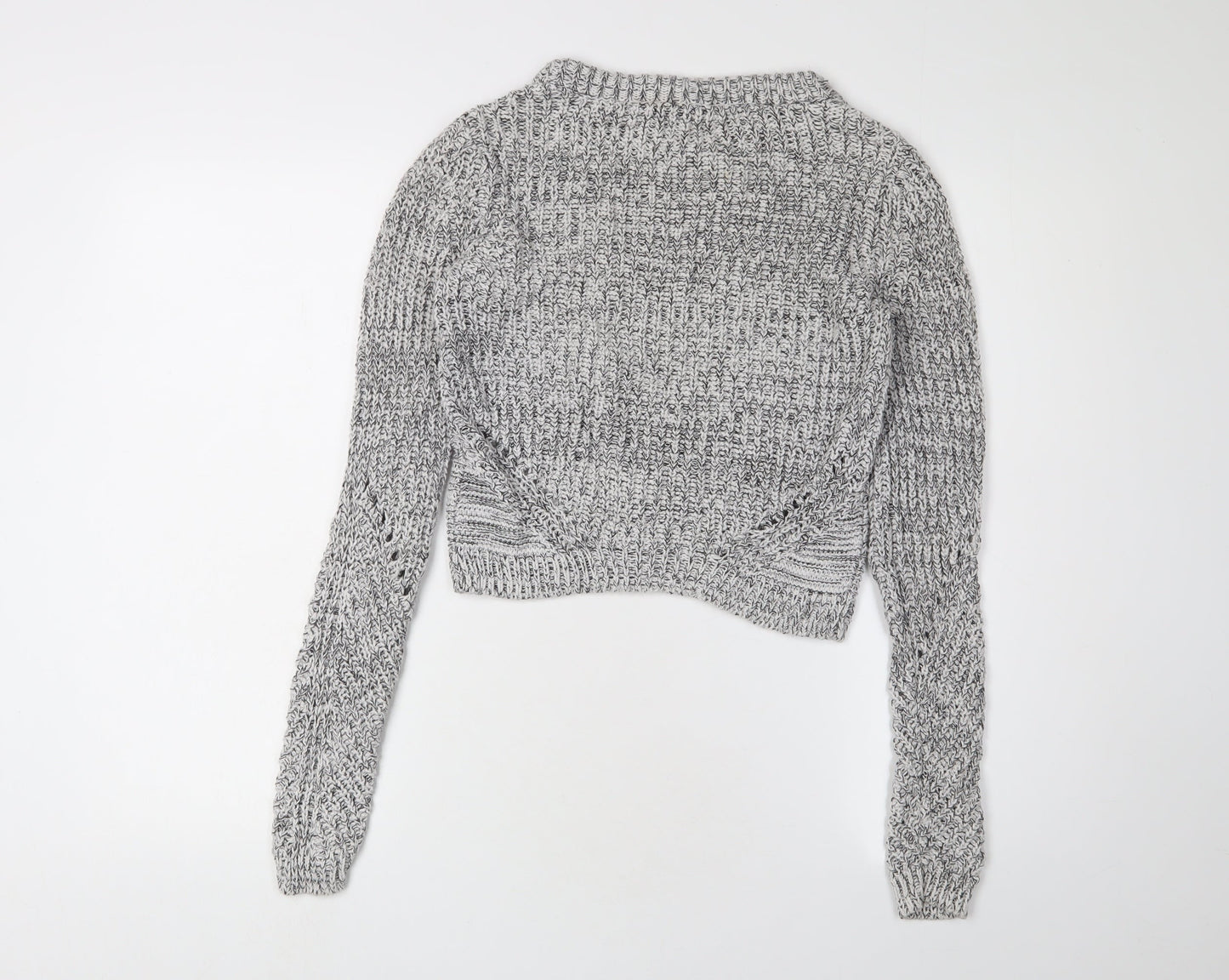 H&M Women's Grey Cotton Pullover Jumper 2XS