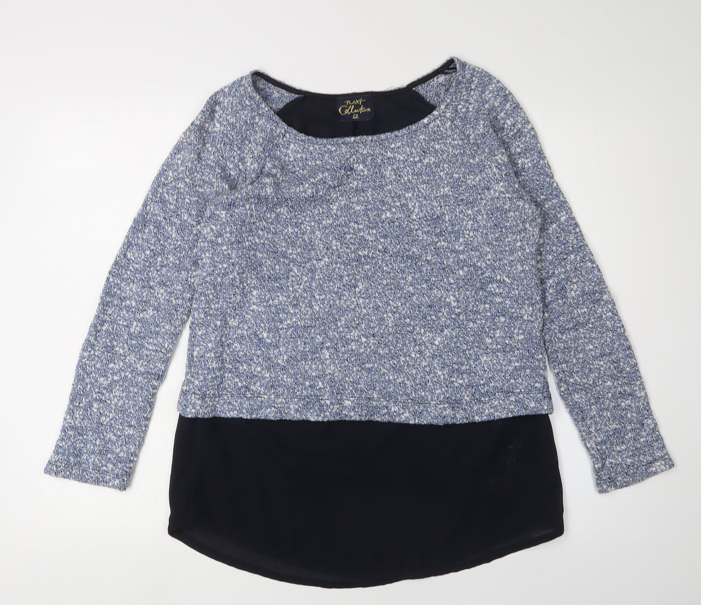 Next Women's Blue Chunky-Knit Pullover Jumper Size 8
