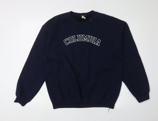 PrettyLittleThing Women's Blue S Logo Pullover Sweatshirt