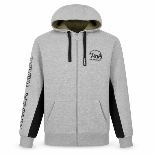 Bear-Max Men's Grey Full Zip Hoodie M