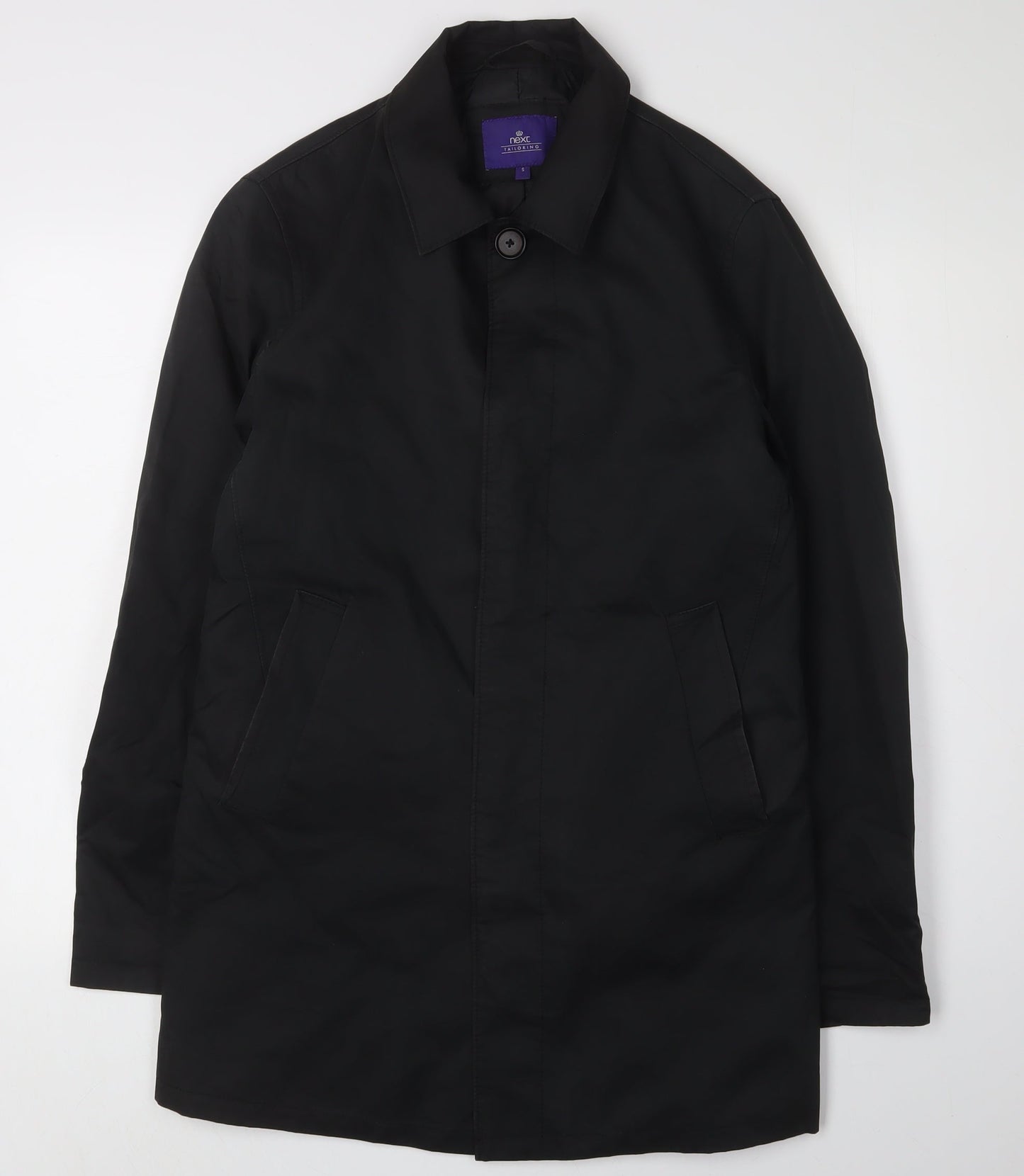 Next Women's Black Overcoat, Small, Cotton Blend