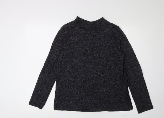 H&M Women's Mock Neck Black Pullover Jumper Size S