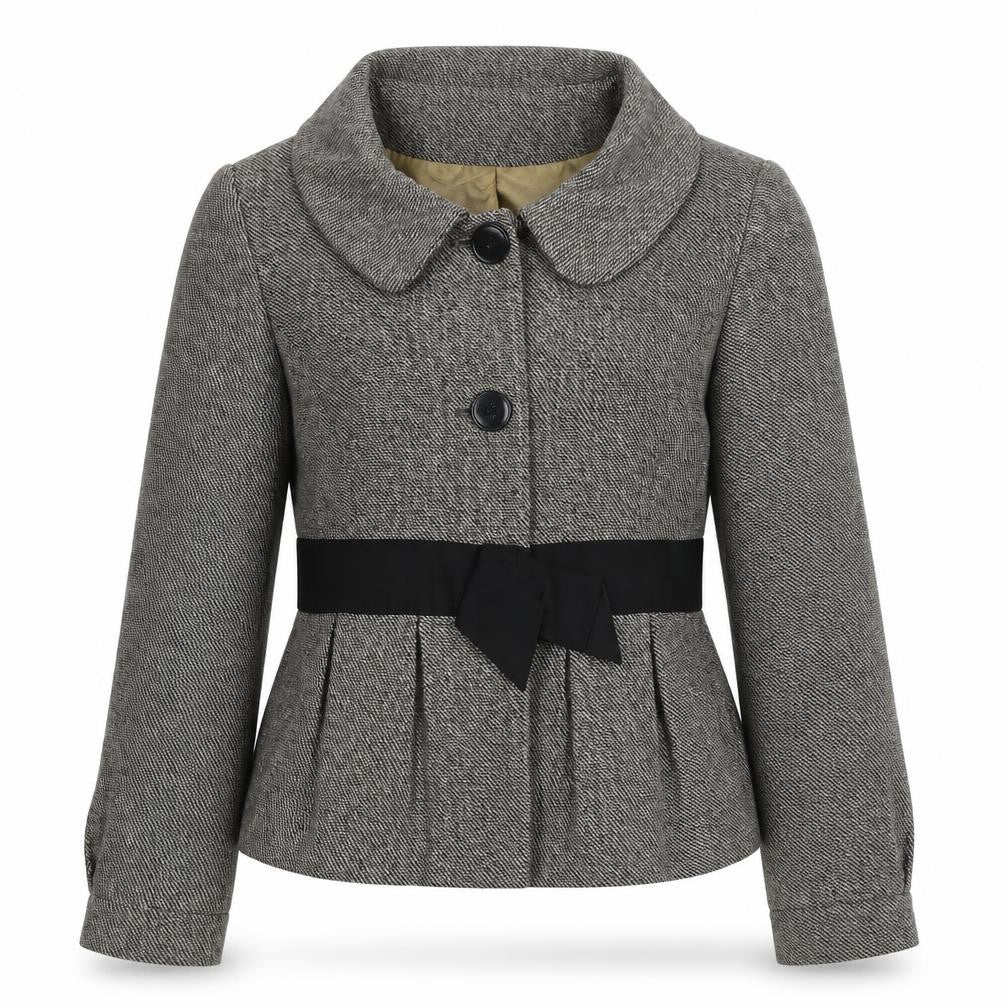 Topshop Women's Grey Tweed Classic Jacket Size 12