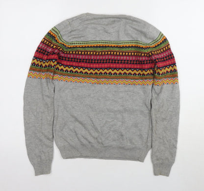 Next Women's Grey Geometric Pullover Jumper Size 6