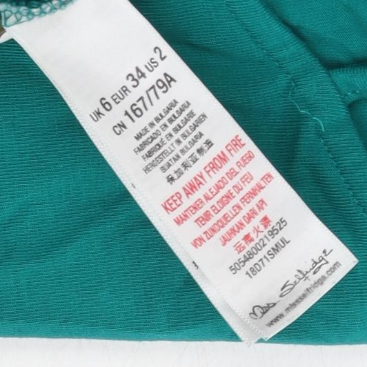 Miss Selfridge Women's Green Bodycon Dress, Size 2