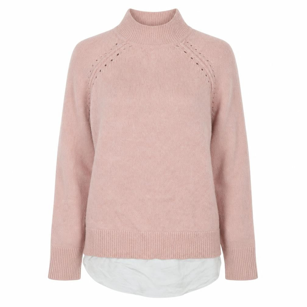 Next Women Pink Mock Neck Pullover Jumper, Size 12