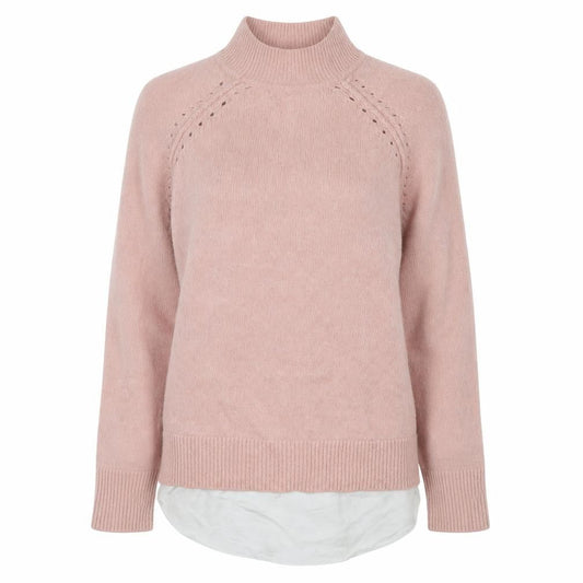 Next Women Pink Mock Neck Pullover Jumper, Size 12