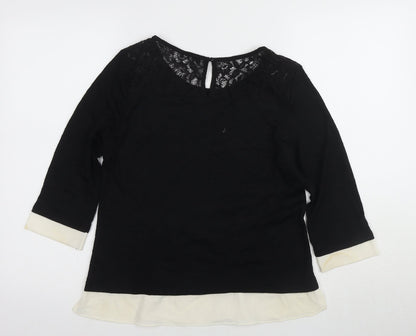 Marks & Spencer Women's Black Lace Blouse Size 12