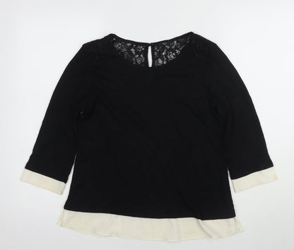 Marks & Spencer Women's Black Lace Blouse Size 12