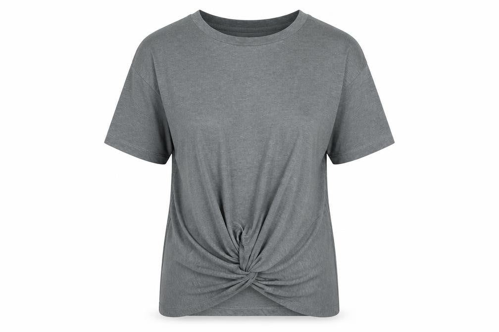 Warehouse Women's Grey Crew Neck T-Shirt Size 10