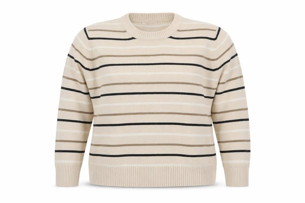 Berketex Women's Beige Striped Pullover Jumper Size 10-12