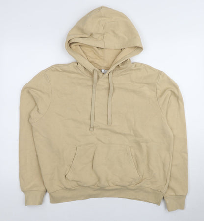 H&M Womens Beige Pullover Hoodie L Comfortable Casual