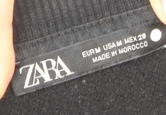 Zara Women's Black Crew Neck Pullover Sweatshirt Size 8