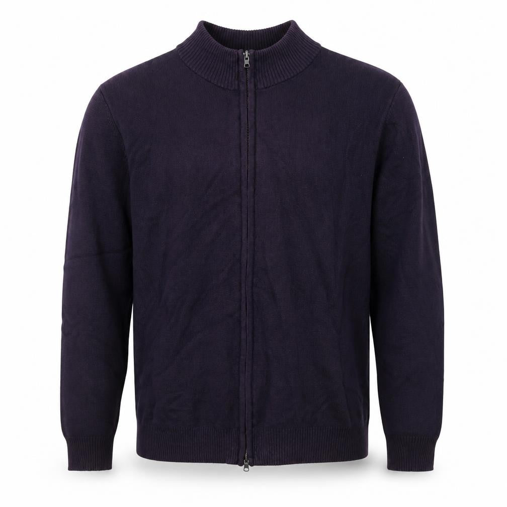 Lands' End Men’s Purple Full Zip Jumper L