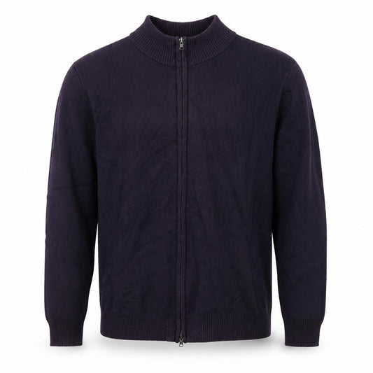 Lands' End Men’s Purple Full Zip Jumper L