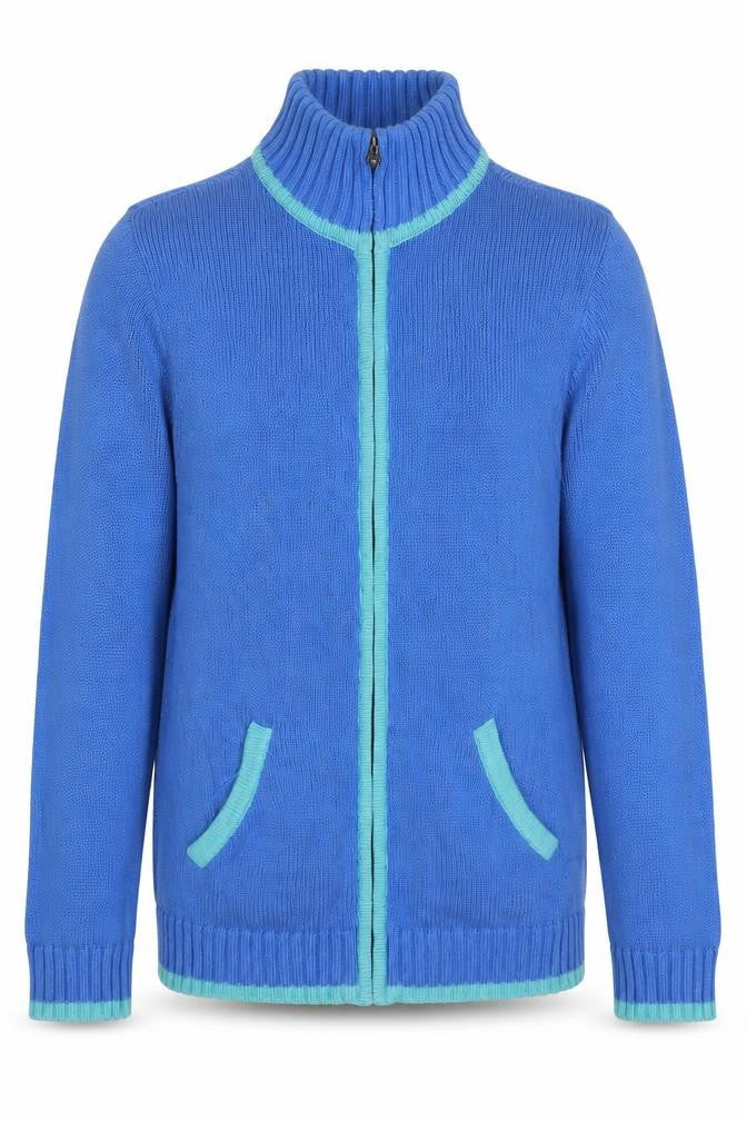 Tucan Men's Blue Full Zip Cotton Jumper S