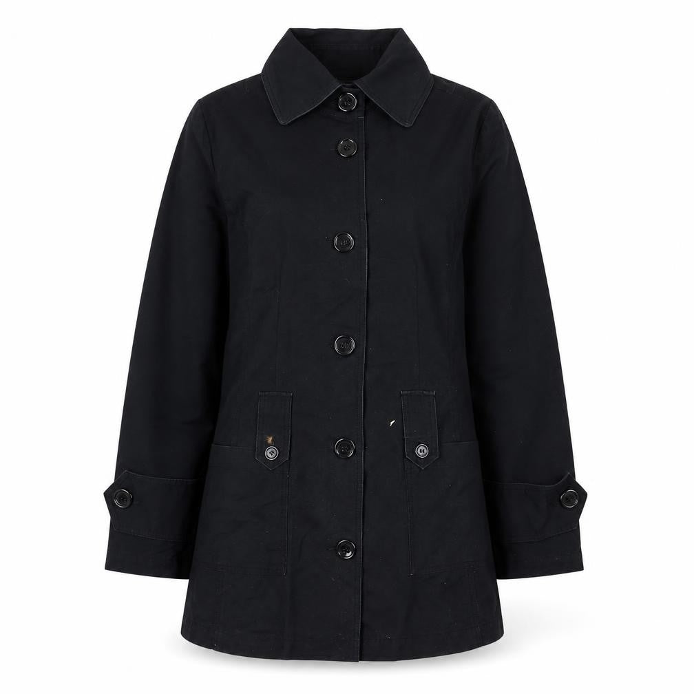 Mexx Women's Black Trench Coat Medium Regular Fit