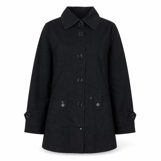 Mexx Women's Black Trench Coat Medium Regular Fit