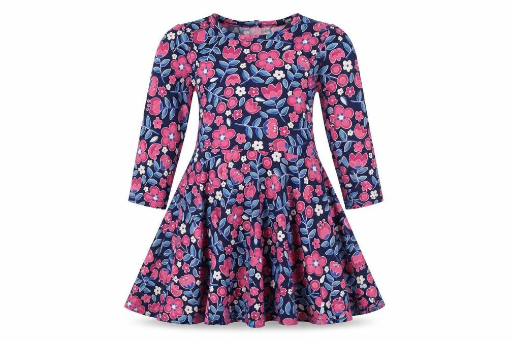 JoJo Maman Bébé Girls Floral Dress 12 Slim Multicoloured