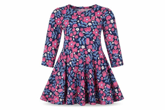 Front view of JoJo Maman Bébé girls’ floral dress 12 slim multicoloured