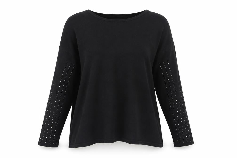 Next Women's Black Studded Pullover Jumper Size 8