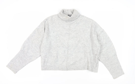 Missguided Womens Grey Roll Neck Petite Jumper