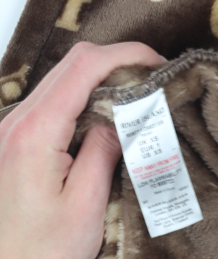River Island Women's Brown Jogger Trousers XS