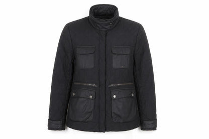 H&M Women's Black Quilted Jacket Size 10 - Casual & Stylish