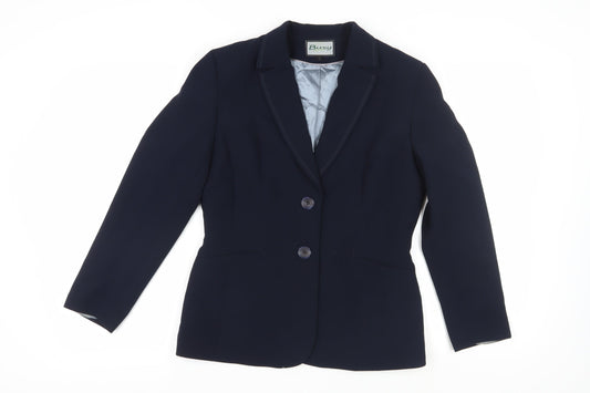 Busy Women's Blue Classic Blazer, Size 12