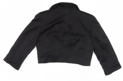 Back view of Roman Originals Women's Black Cropped Blazer, size 10