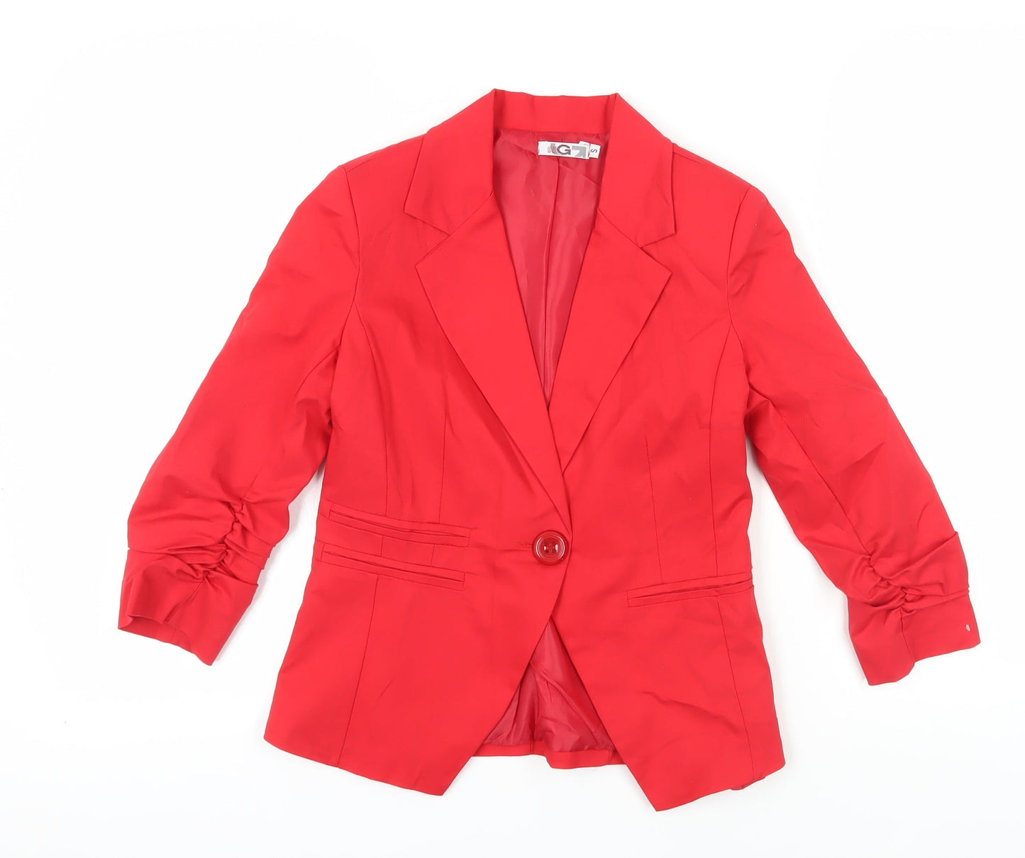 Walg Red Women's Blazer, Size S, 3/4 Sleeve