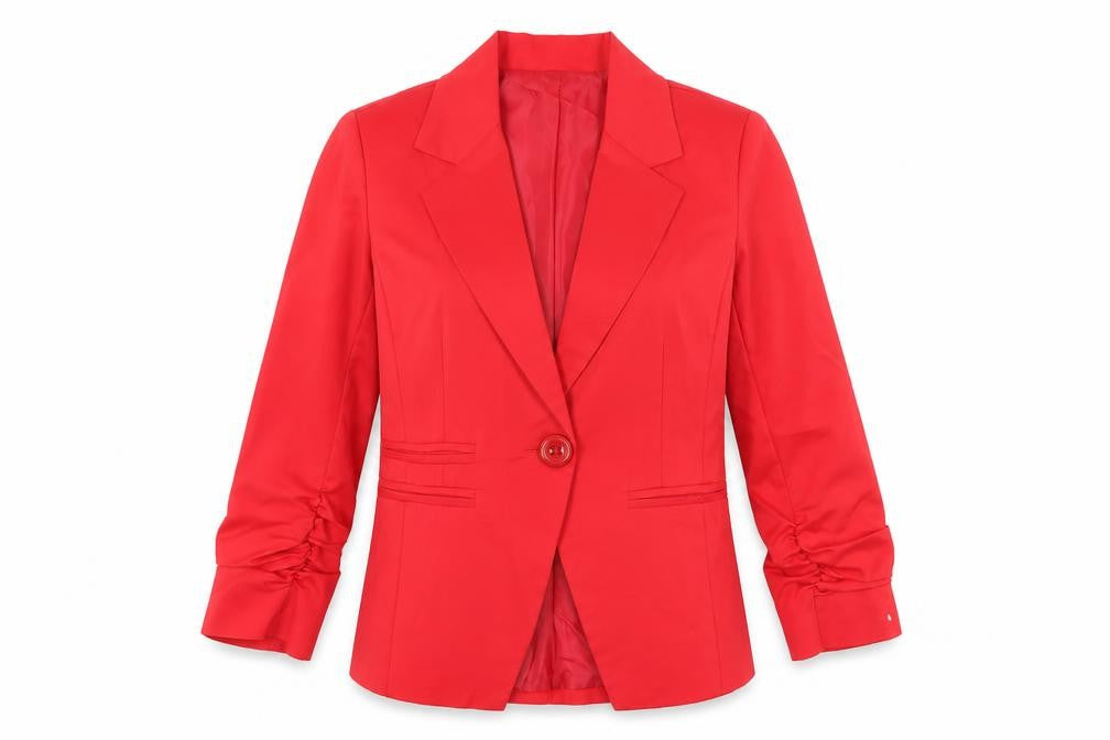 Walg Red Women's Blazer, Size S, 3/4 Sleeve