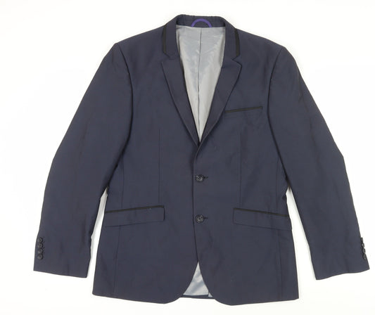 Burton Men's Blue Slim Fit Blazer, Size 40R