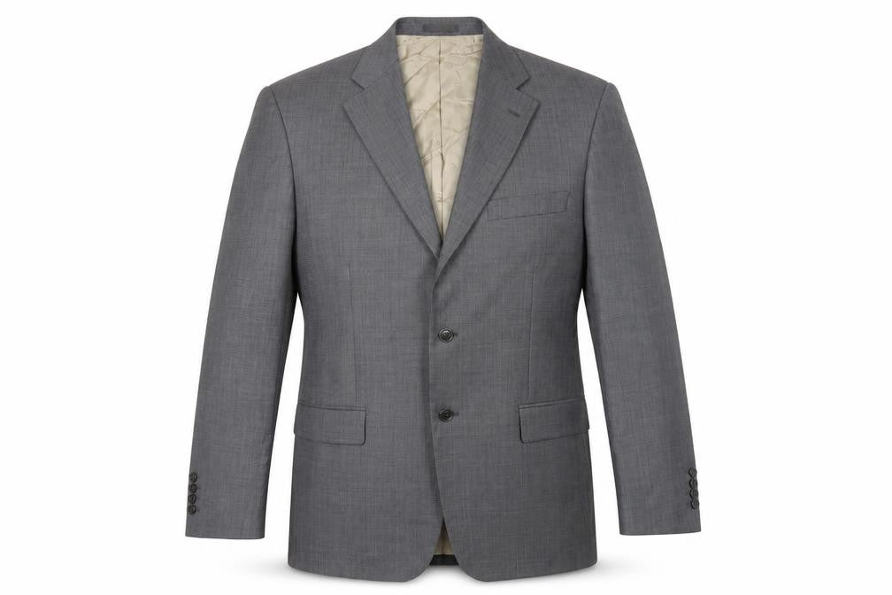 Marks & Spencer Men's Grey Wool Blazer, Size 42R, Classic Fit