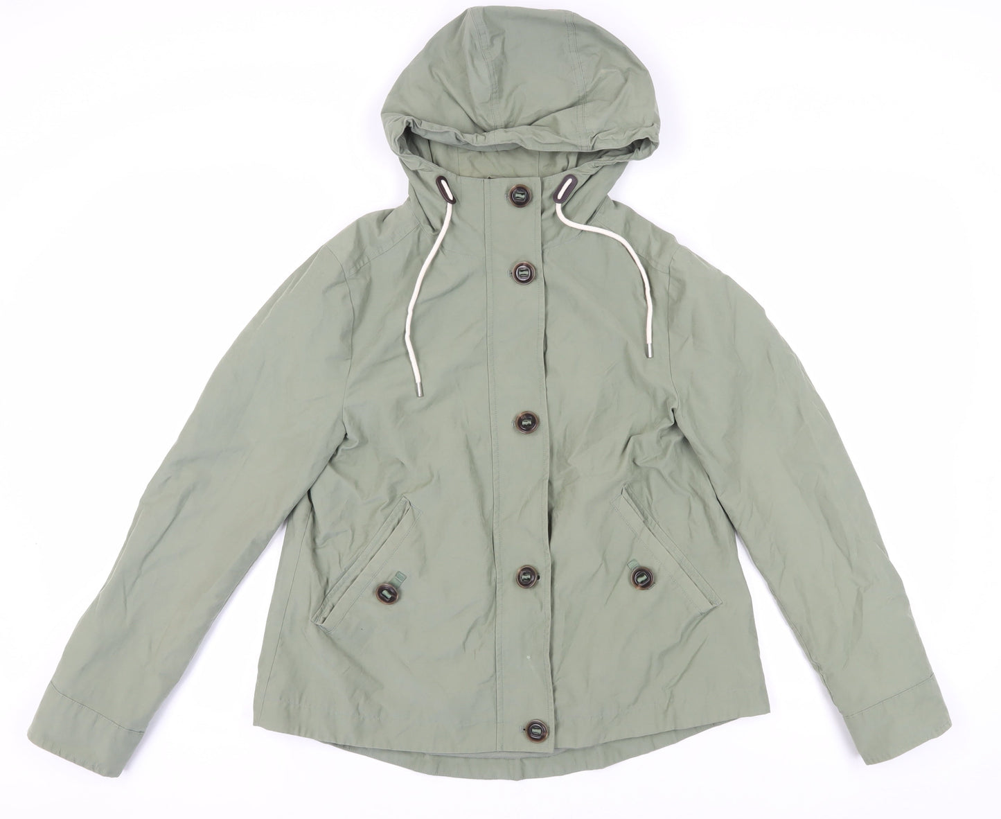Marks and Spencer Women's Green Parka Jacket Size 8
