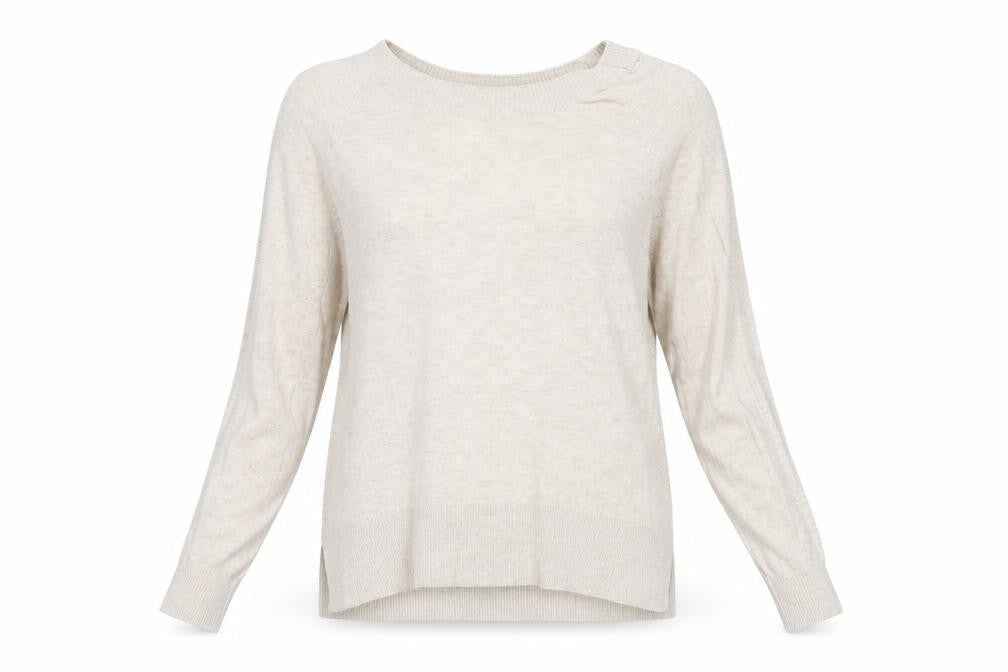 H&M Women's Beige Crew Neck Pullover Jumper M