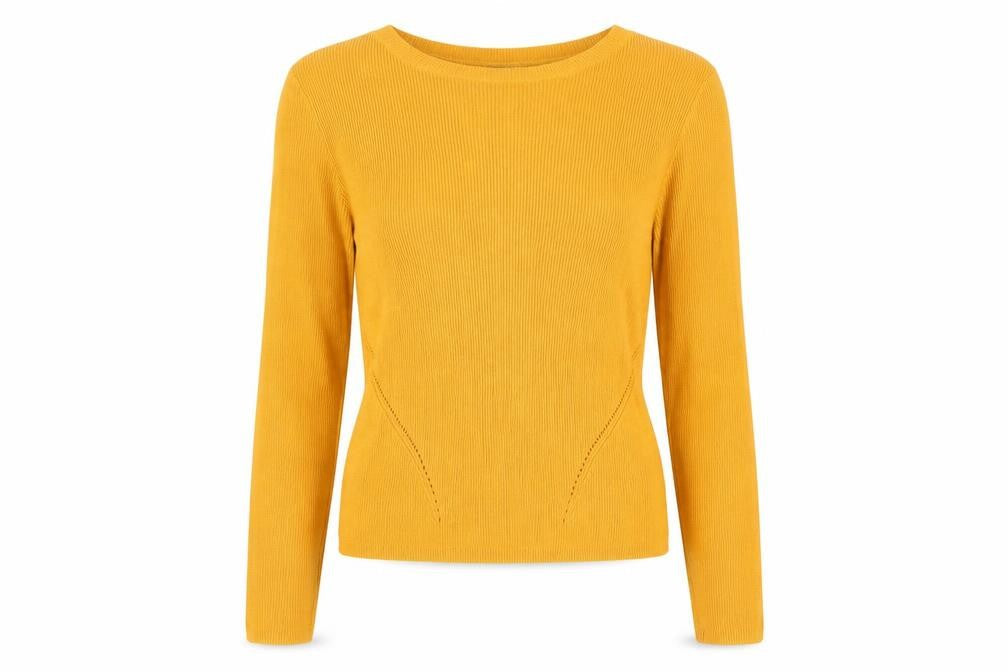H&M Women's Yellow Pullover Jumper, Long Sleeve, Size 12