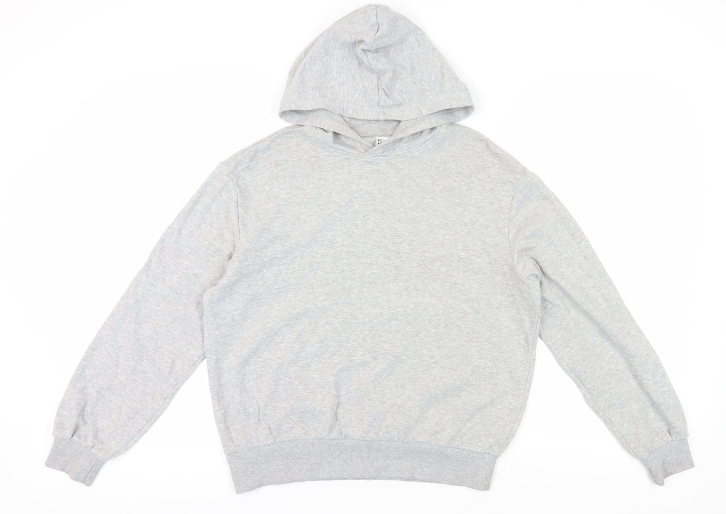 H&M Women's Grey Pullover Hoodie Size 12