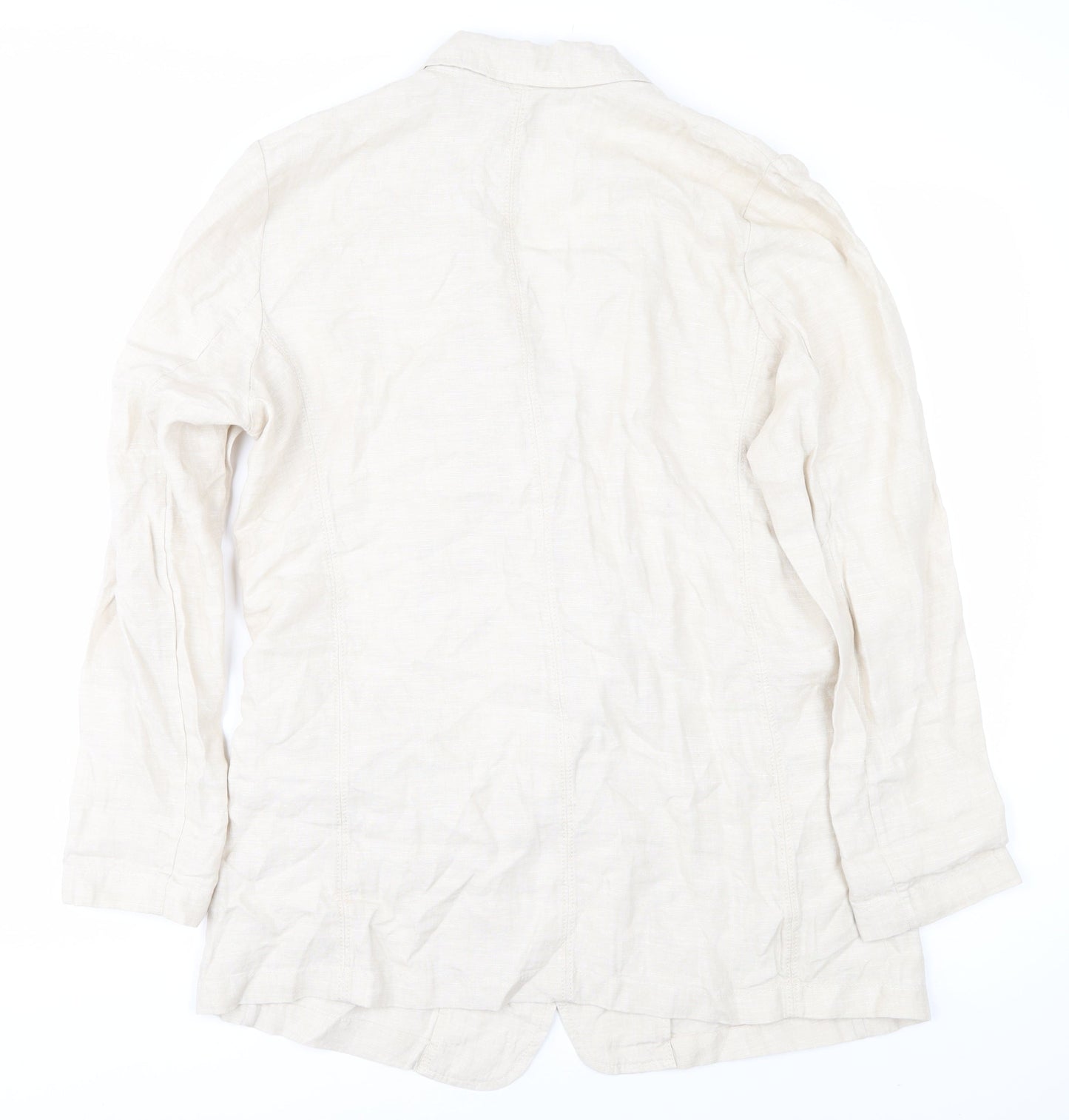 Marks and Spencer Women's Ivory Linen Blazer Size 10