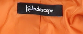 Close-up detail of Kaleidoscope Women's Orange Coat, UK 12, Belted Overcoat